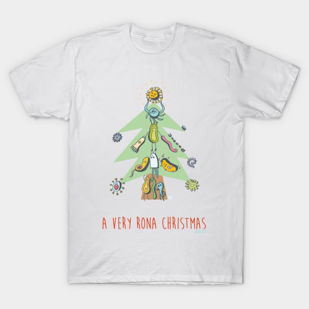 A Very Rona Christmas T-Shirt by Gunes Ozcan